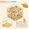 Yeomju DIY 3D House Sticker Set, Creative Sticker Set for