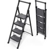 KINGRACK Step Ladder 4 Step Folding, 900lbs 4 Step Ladder