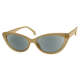 Reading Sunglasses with Dioptre for Women Cateye Design with Case Beige Transparent Glossy Plastic 1.0 1.5 2.0 2.5 3.0 3.5