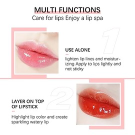 Aceite hidratante de brillo de labios, aceite hidratante para brillo labial, brillo labial voluminoso, brillo labial transparente, aceite de labios, a