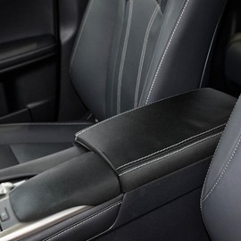 DEYTOP Center Console Cover for Lexus RX350 2016-2022 Accessories Car Armrest Cover for Lexus RX350L/ 450H 2022 2021 2020 Leather Armrest Pad (NOT for 2023 Lexus RX350) (Black with White Stitches)