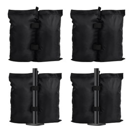 Dibotell Pack of 4 Gazebo Sandbags, 600D Oxford Tent Weights Fixed Sandbags, High Performance Sandbags, Double Pockets Sand Weight Bags, Weight Bags for Gazebo, Parasol, Pop-Up Tents