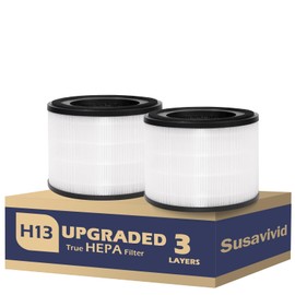 AP-S0610L Air Filter Replacement Compatible with Mooka, 3-in-1 H13 HEPA Ap-s0610l Replacement Filter, Pre-Filter Activated Carbon Fit for Mooka Air Puri-fier, 2 PC, White