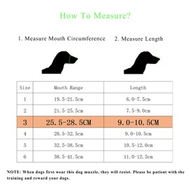 OHCOZZY Dog Muzzle, Basket Muzzle for Small, Medium and Large Dogs with Adjustable Straps (Size 3, Black)