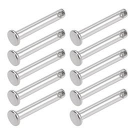 METALLIXITY 20pcs 4mm x 25mm Clevis Pins Single Hole Flat Head 304 Stainless Steel Fastener Pins for Metal Equipment Furniture Installation Industrial DIY
