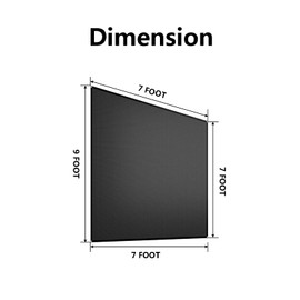 Shoppingsoon RV Awning Side Sun Shade 9’ x 7’ Screen Kit Compatible with Dometic Camping Trailer Canopy Black Mesh Screen UV Blocker