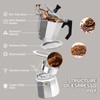 Aluminum 6 Cup 300ml Moka Pot Express Coffee Maker Stovetop