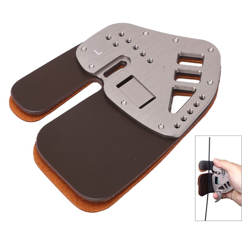 Leather Archery Finger Tab Protect Guard Recurve Bow Protector Shooting