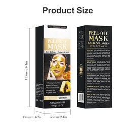 Gesichtsmaske,Peel Off Maske Gesicht,Kollagen Peel-Off Maske,Zur Hydratation,Iefenreinigung Der Poren,Entfernt Mitesser,Verfeinert Poren,Verbessert Den Hautton,Hautaufhellung & öL-Kontrolle,100g