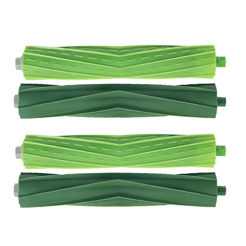 2 Sets Replacement Rubber Brushes Rollers Compatible with iRobot Roomba