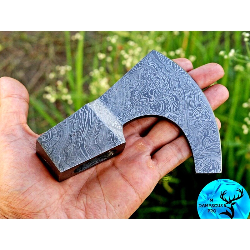 M DAMASCUS Hand Forged Damascus Steel Blade Axe Hatchet Head