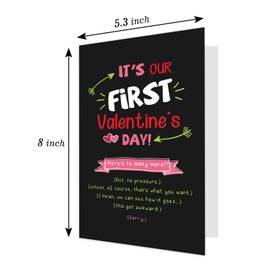 Ogeby Funny First Valentines Day Card Gifts for Boyfriend Girlfriend, Cute Valentines Day Gifts for Him Her Husband, Sarcastic 1st Valentines Day Cards Gifts for New Couple Men Women
