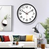 NUOVO 8 Inch Wall Clock Black Frame with Glass Cover