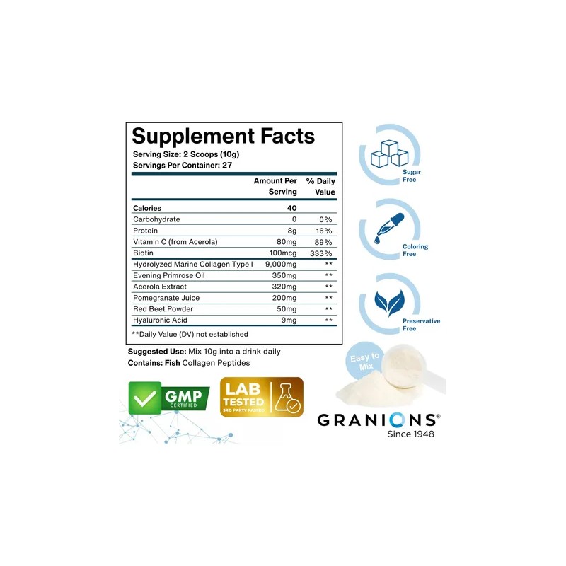 Granions Colageno Marino Hidrolizado 9.7 Oz