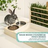 Rabbit Litter Box with Hay Feeder, Bunny Litter Box for