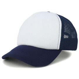 Trendy Apparel Shop - Gorra de camionero de malla de espuma para bebés a jóvenes, 5 paneles, marino, Recién nacido