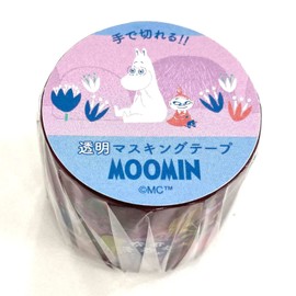 Gakken StaFul Moomin Masking Tape, Clear, 1.2 inches (30 mm) Wide, Purple M05052