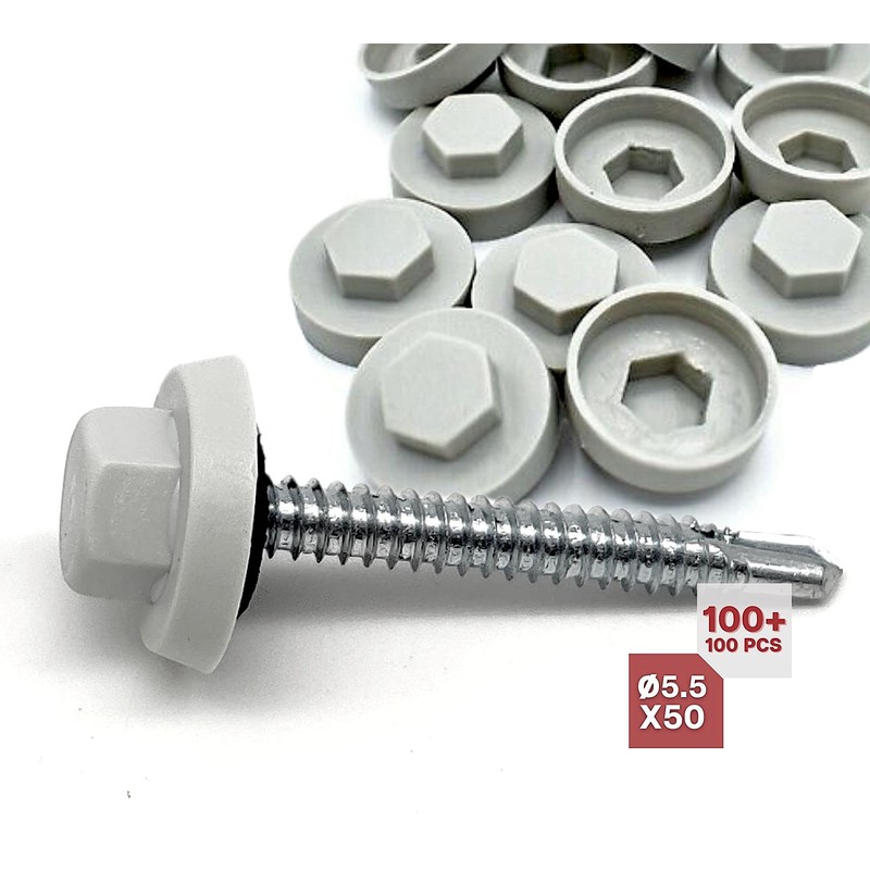 Doja Industrial Self-Tapping Screws 5.5 x 50 + M8 Cover