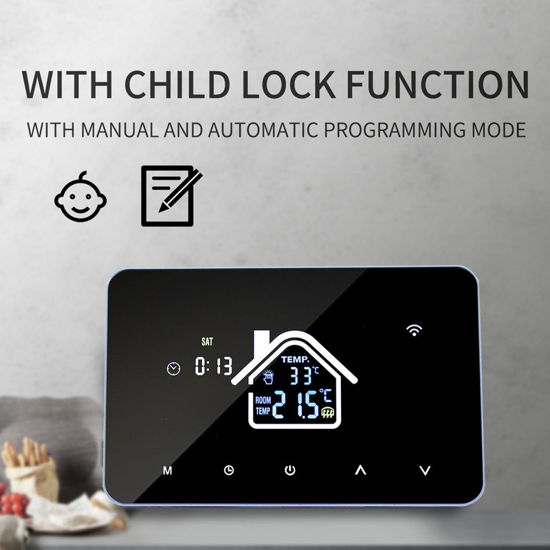Floor Heating Thermostat 16A 4.3 Inch Touch Screen High Accuracy