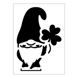 GNOME St Patrick's Day Stencil Shamrock Leprechaun 8"x 10" Reusable Plastic Sheet S838
