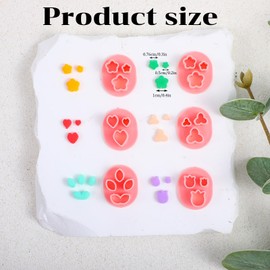 GEEHUA 10 Pcs Flower Polymer Clay Cutters, Mini Floral Clay Cutters Leaf Butterfly Earrings Cutter for Earrings Jewelry Crafts Making