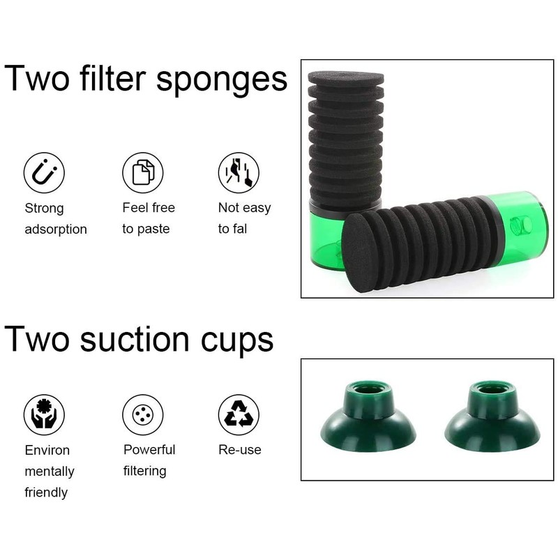 PETSOOO QS200A Aquarium Double Sponge Filter Super Biochemical Filter Sponges