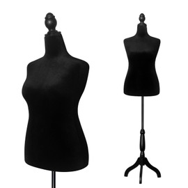 Female Mannequin Torso with Stand, Maniquine Dress Form 61-67 Inch Height Adjustable, Manikin Body Tripod Stand