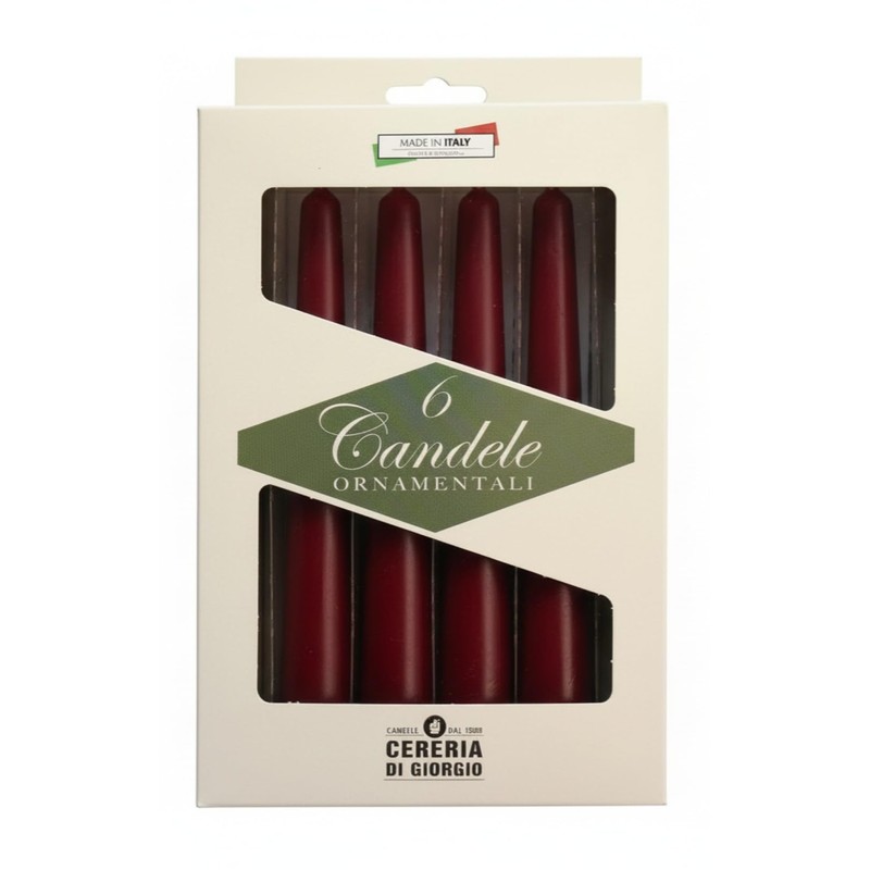 Cereria Di Giorgio - 6 Candele Coniche Laccate - Ø