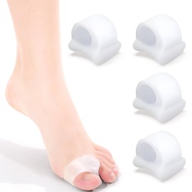 VEWIYT 2 Pares Separador de Dedos Pies, Separadores de Dedos de Silicona, Kit De Corrector de Juanetes, Corregir Dedos Torcidos, Reduce la Fricción Proporcionar Alivio Instantáneo