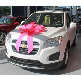 30" Big Suction Cup Car Bow - Made in USA (Pink)