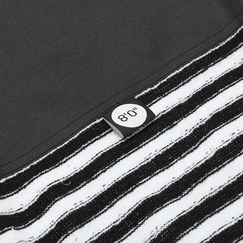 Polyester Black White Stripe Surfboard Sock Cover Protection Bag for