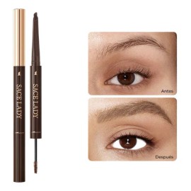 Sace Lady Lápiz Y Gel De Cejas 2 En 1 Resistente Al Agua Agr #02 Marrón Claro