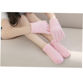 Healvian 1pair Gel Moisturizing Socks for Women No-wash Skin Care Foot Soft and Comfortable Gel Foot Sleeves for Home and