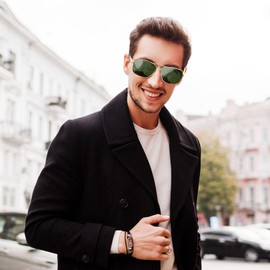 URUMQI Polarized Aviator Sunglasses for Men Women,UV400 Protection Lens, Ultra Lightweight Pilot Sun Glasses for Driving Golf