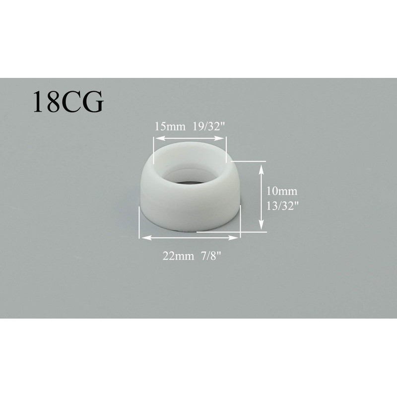 RIVERWELD TIG Gas Lens Insulator Cup Gas Gasket 18CG 18-7