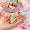 Boutigem 120pcs Candy Color Round Acrylic Beads 16mm Opaque Plastic