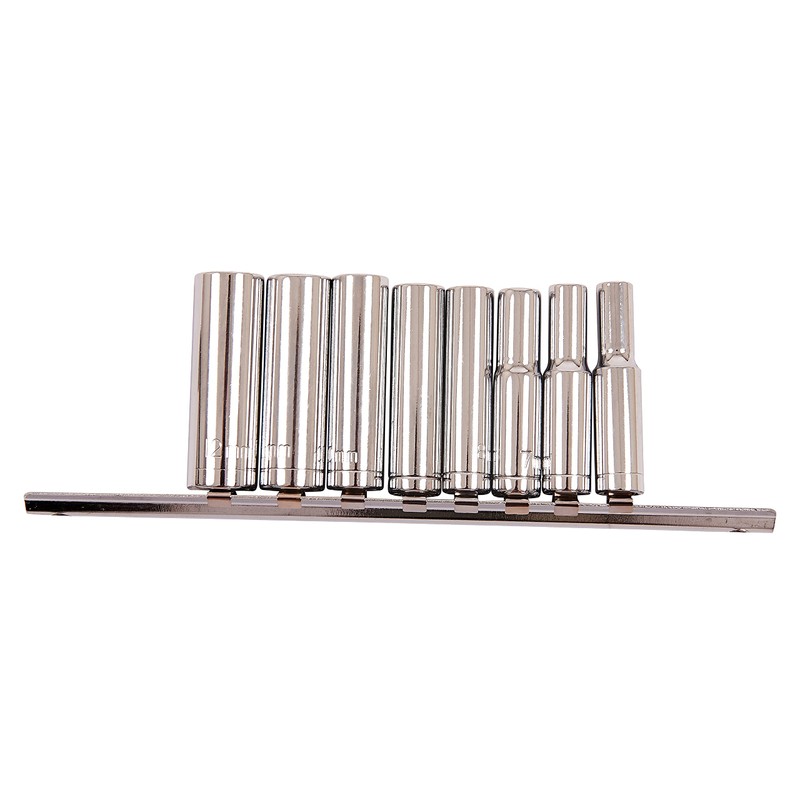 Amtech I6400 9 Piece 1/4” Metric deep Socket Set