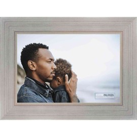 Poster Palooza A3 11.7x16.5 Contemporary Silver Complete Wood Picture Frame with UV Acrylic Plexiglass, Foam Board Backing & Hardware Included