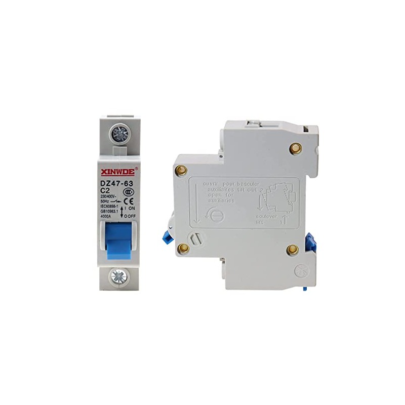 Bumbesti 2 PCS 1 Pole 230/400V Low-Voltage Miniature Circuit Breaker