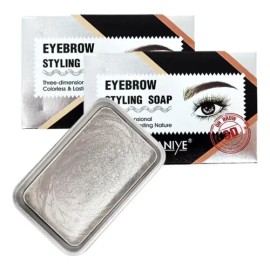 2 Pz Cera Cejas Jabon Fijador Traslucido Eyebrow Organica                                                                                             