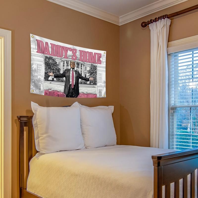 TRUMP DADDY'S HOME White house Flag 3x5 Ft Tapestry Decor