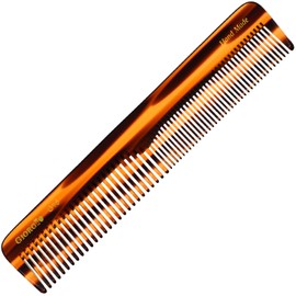 Giorgio G16 Fine Tooth and Wide Tooth Detangler Comb - Hair Comb for Men and for Women - Ideal as a Hair Styling Barber Comb and Detangler - Saw Cut and Handmade (Tortoiseshell)
