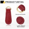 sourcing map 6pcs Zipper Pull, 1.57 Inch Litchi Leather Zip