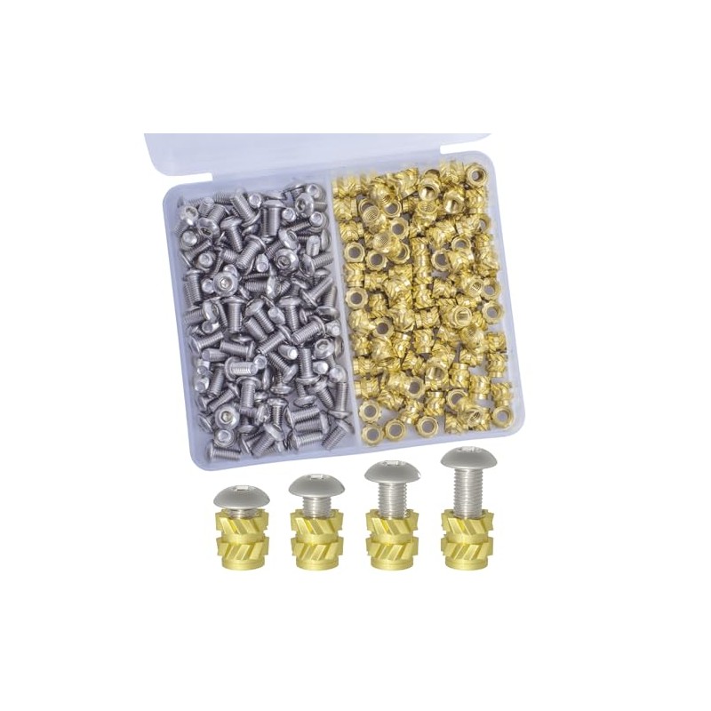 Zuyuee M3 threaded insert, insert nuts and stainless steel screw