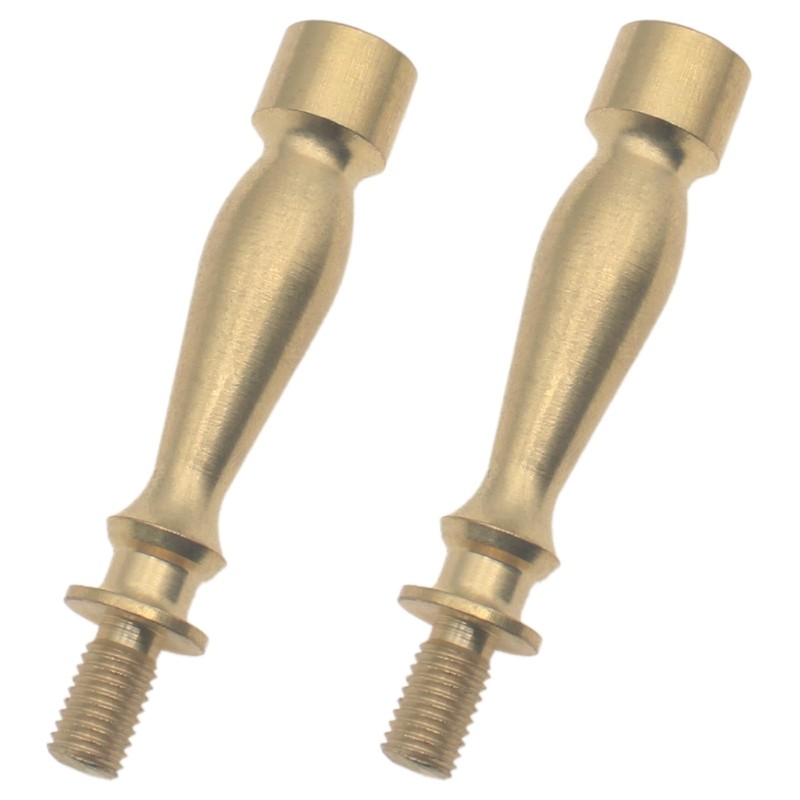 HAJXZH 2 Pcs 2 Inch Lamp Finial Extender Turned Brass
