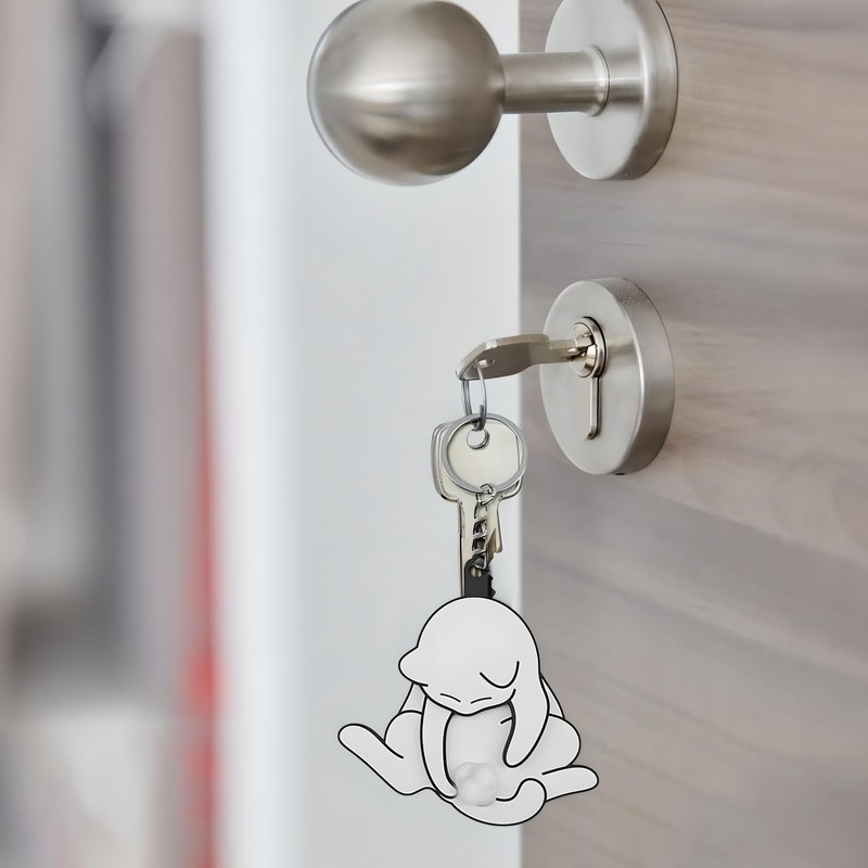 [Vibrly] Cat Keychain 3D Rotating Cat Keychain Cat Lovers Must-See