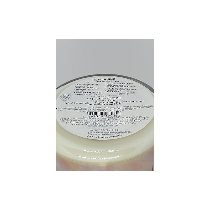 Coco Paradise 3-Wick Candle 14.5 Ounce