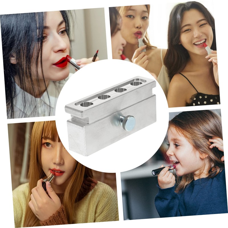 MERRYHAPY Diy Lipstick Kit 4 Holes Aluminum Molds Lipstick Making