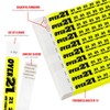 200 WristCo Over 21 Neon Yellow Tyvek Wristbands for Events