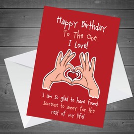 Novelty Birthday Card For Boyfriend Girlfriend Rude Birthday Card For Him Her